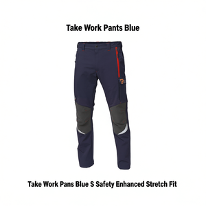 Pantalones de Trabajo Ttake Azules Talla S con Seguridad Reforzada y Ajuste Elástico - Product Image 2