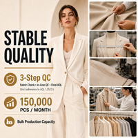 Ensemble de costume blazer professionnel pour femmes OEM |   Vêtements de bureau de style urbain, tailles US 2-16, conformes aux normes OEKO-TEX et BSCI