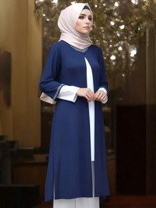 Sudeste de <span class=keywords><strong>Asia</strong></span> Oriente Medio árabe Dubai turco Islam mujeres elegante vestido modesto Hijab mujer musulmana Abaya bata abierta Abayas - Product Image 2