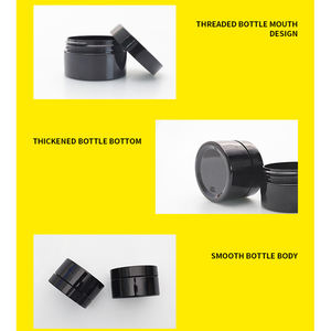 Barattolo <span class=keywords><strong>in</strong></span> <span class=keywords><strong>Plastica</strong></span> PET Nero da 50/60/80/100/120/140/150/180/200/250/300/400/500 ml per Crema, Lozione, Burro Corpo per la Cura della Pelle - Product Image 5