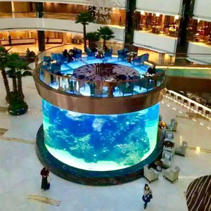 Fabrieksdirecte verkoop op maat gemaakte grote cilindrische acryl tanks voor aquaria, visbakken ontwerp en installatie - Product Image 1