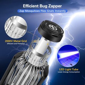 Lampe anti-moustiques LED portable USB 4000mAh, piège électrique pour moustiques et mouches, lumière jaune chaude écologique et silencieuse - Product Image 2