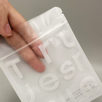 Sachet d'emballage personnalisé à fermeture éclair 3 côtés, blanc, petit format, avec fenêtre transparente pour accessoires