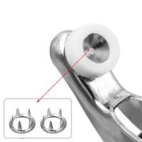 Outil d'installation de boutons à cinq broches Kit d'outils à pression en métal Snap Ring Pince de fixation de ceinture Kit d'outils de serrage pour la couture de vêtements