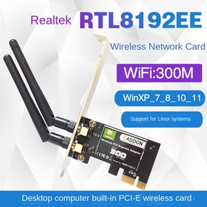 NWP310E <span class=keywords><strong>Desktop</strong></span> <span class=keywords><strong>PCI</strong></span>-E Tarjeta de red inalámbrica RTL8 192/300Mbps XP/Win7/8/10/Linux Compatible interno para uso en computadora portátil Stock - Product Image 2
