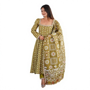 <b>Presented</b> for This Season Our New Mirror Lace Worked Salwar Kameez with Real Modling Women's Traditional Party Wear - Product Image 1