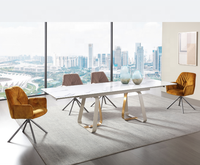 Table à manger de luxe au design moderne pour 8 personnes ou 10 places Table à manger en marbre de 2m ou 2.4cm