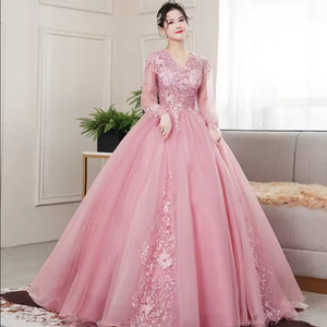 Caisha vestido <span class=keywords><strong>de</strong></span> boda estudiante arte prueba vestido etapa solo tutú falda Reunión Anual anfitrión vestido <span class=keywords><strong>de</strong></span> noche traje largo femenino - Product Image 4
