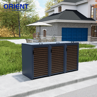 Poubelle de rangement en métal pour extérieur, abri pour poubelle résidentielle, abri pour poubelle
