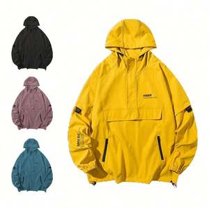 Design Custom Men's Plus Size Windbreaker Vintage Retro Waterproof Polyester <b>Reflective</b> <b>Jacket</b> for Outdoor Sports Winter Season - Product Image 1
