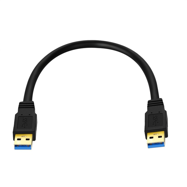 Wholesale 0.3m USB 3.0 Male to USB 3.0 Male Nylon-Jacketed Data Cable Braid Shielding Fast 3A Charging Double-End Computer Cable