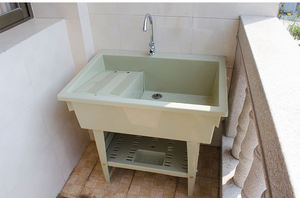 プラスチック製ランドリーシンク、頑丈な洗濯用キッチン/バスルームシンクキャビネット - Product Image 4