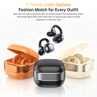 Écouteurs intra-auriculaires ouverts en métal avec traduction IA, anneau en cuivre de 11 mm, BT6.0, 200 mAh, en alliage de zinc, design bouche de poisson bionique pour le voyage et le sport