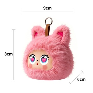 <strong>Pink</strong> Rabbit Bluetooth Speaker 2-Inch Display Plush Keychain 5W Mini Portable Speaker Wireless Loudspeaker with JL 5.3 TF <strong>Radio</strong> - Product Image 4
