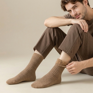Calcetines de lana de alpaca al por mayor, gruesos, cálidos, suaves, térmicos, <span class=keywords><strong>para</strong></span> invierno, cómodos, <span class=keywords><strong>para</strong></span> hombre y mujer, <span class=keywords><strong>para</strong></span> uso diario al aire libre, calcetines cálidos <span class=keywords><strong>para</strong></span> clima frío - Product Image 4