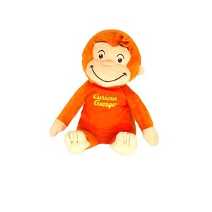 Clásico Peluche de <span class=keywords><strong>George</strong></span> el Curioso con Atuendo de Bufanda Azul y Cara Feliz para Exhibición en Guardería, Juego, Viajes y Regalos - Product Image 3