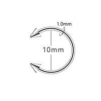 Anneaux de lèvre en acier inoxydable en forme de U, barres en fer à cheval gothiques, anneaux en C coniques à pointes, clips de lèvre, clous de piercing