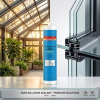 Scellant structurel en silicone neutre SANVO Weatherproof 751, norme JC/T 485, temps de prise en charge de 42 minutes, adhésif de construction