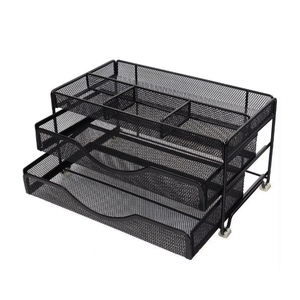 Phổ biến đôi ngăn kéo kim loại lưới bàn ngăn kéo tổ chức văn phòng và phòng khách dây lưới Giải pháp lưu trữ - Product Image 5