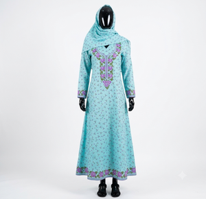 Vestido indio de algodón puro y suave Mukhawar con Dupatta para mujeres árabes con 4 yardas de longitud - Product Image 1