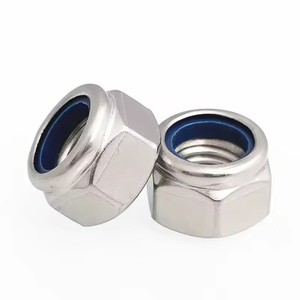 Nhà Máy Fastener M8 M10 M12 M14 M16 M18 M20 din985 thép không gỉ chống lỏng Nylon <span class=keywords><strong>Nut</strong></span> Nylon chèn khóa hạt cho xây dựng - Product Image 2
