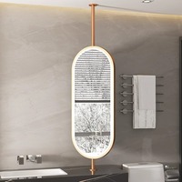 Miroir de salle de bain moderne à LED avec capteur tactile intelligent, miroir mural de salle de bain à LED