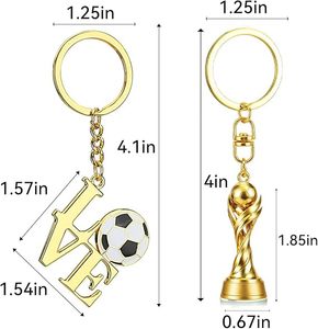 2026 Sports Fan Key Chains Soccer Keychains Party Decoration Football Sports Themed Party Sports Birthday - Product Image 2