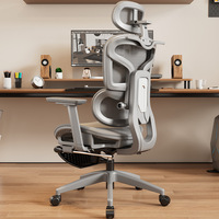 Chaise de bureau moderne en maille de haute qualité avec structure en acier, design ergonomique, accoudoirs 3D, base à 5 étoiles, pivotante et empilable