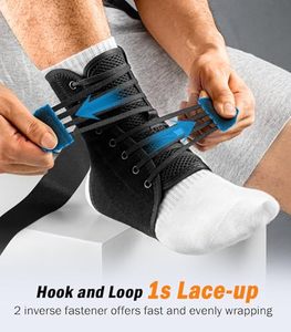 Attelle de <span class=keywords><strong>cheville</strong></span> ajustée et soutien rapide en tissu respirant unisexe avec 2 coussinets auto-formants pour la course, les blessures sportives et la récupération XS (9,6"-10") - Product Image 4