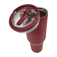 Vente en gros matériau tritan plastique transparent réutilisable anti-fuite paille couvre 40 oz gobelet flip paille couvercle remplacement