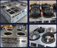 Kompor Induksi Komersial Joincreate JC-DCL-1037 2000W 4 Tungku Baris Tunggal 220V Stainless Steel Digital Bersertifikasi CE