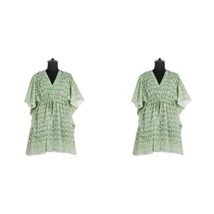 2025 nueva moda señoras Dubai caftán corto bloque de mano impreso Kaftan hecho a mano caftán indio Abaya Kaftan caftan árabe Jalabiya - Product Image 1