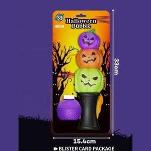Baguette à bulles électrique fantôme à 10 trous avec lumière pour <span class=keywords><strong>Halloween</strong></span>, jouet de bâton à bulles d'extérieur pour jeux de fête estivale - Product Image 4