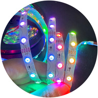 Tira de LED RGB 5050 en Forma de Zigzag, Tira de LED RGB DC12V Flexible y Cortable, Programación Mágica IC, Tipo S para Letreros Publicitarios
