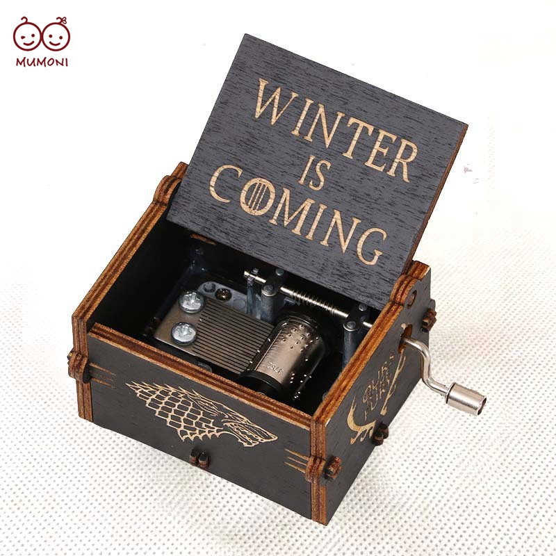 Винтажная Музыкальная шкатулка с ручкой, праздничные подарки, Музыкальная шкатулка на заказ, детская деревянная музыкальная шкатулка