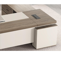 Aziendale Executive Suite materiali tagliafuoco sicuro angoli arrotondati Custom tavolo da lavoro a forma di L per ufficio Manager