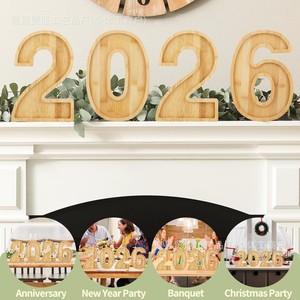 Wooden Digital <b>Tray</b> For 2026 New Year <b>Snacks</b> Birthday Party Cheese Fruit Appetizer Platter - Product Image 3