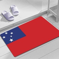 Paillasson antidérapant rectangulaire avec drapeau de Samoa, 40x60cm, tapis de sol en caoutchouc et Polyester pour l'entrée, la cuisine, la décoration du garage