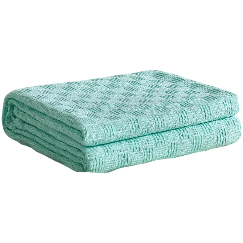 High Quality 100% Cotton Material Throw Blanket Summer Nap Blanket Air Conditioner Blanket Cotton Towel Quilt