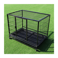 Chenil moderne de luxe de 5 pieds de hauteur pour animaux Cage pour chien en fer modulaire simple avec portail et plateau en plastique