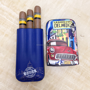 1 Unidad 3 dedos La Bodeguita Del Medio patrón 50 anillo calibre 20mm PU cuero cigarro Humidor caso para viaje - Product Image 4