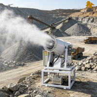 Canon à brouillard longue portée de 40 mètres, pulvérisateur haute pression pour la réduction de la poussière dans les chantiers de sable et les carrières de pierre