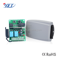 Receptor de Código Variable Universal YET402PC de 2 Canales, 12-24V AC/DC, NO/NC, 433.92mhz