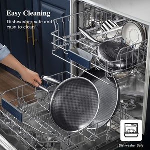 Wholesale Modern Non-Stick Triply 304 Stainless Steel <strong>Frying</strong> <strong>Pan</strong> 20/24/28cm <strong>Induction</strong> Honeycomb <strong>Pan</strong> Skillet Set - Product Image 5