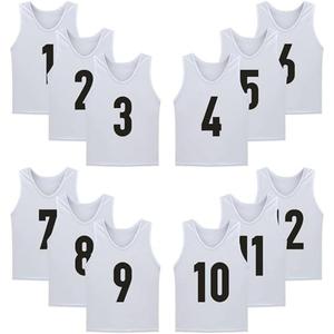 100% Polyester Custom Sport <b>Bib</b> Vest Breathable <b>Football</b> Training Gear Mercerized Shirt Top Set for Sports Training OEM Service - Product Image 3