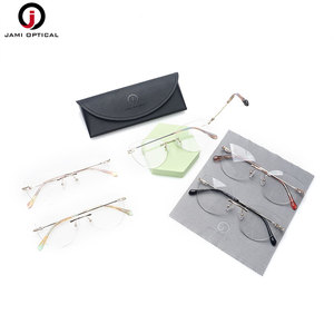 Vente en gros de montures sans monture de qualité supérieure branches légères lunettes pour femmes lunettes optiques en métal - Product Image 3