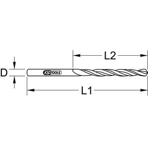 KS TOOLS-Broca helicoidal de 7,6mm, paquete de MM, paquete de 10 - Product Image 2