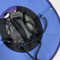 Chapeau Bob Décontracté Personnalisé avec Logo, en Jersey, pour l'Extérieur, Anti-UV, à Large Bord avec Sangle Mentonnière, MOQ 10 Pièces