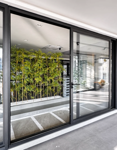 ประตูบานเลื่อนสำหรับงานหนักดีไซน์แบบเรียบง่ายประตูอลูมิเนียมประตูระเบียงที่สวยงามประตูกระจกบานเลื่อน - Product Image 5