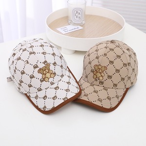 2024 New Kids Hut Bär Print Mädchen Jungen Peaked Cap Outdoor Casual Jungen Hut Mode Kinder Baseball Hut 3-10Y - Product Image 1
